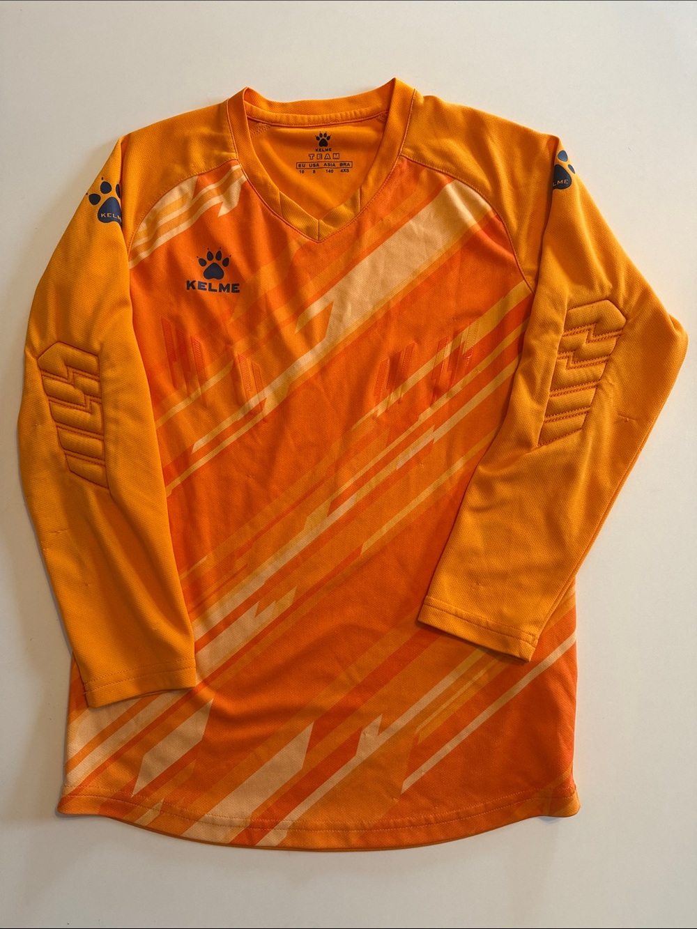 Kelme Kids' Orange Long-Sleeve Goalkeeper Jersey